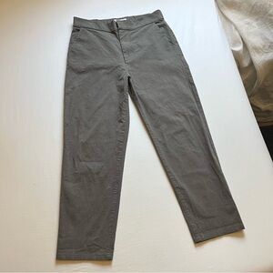 TWO DAYS OFF grey cotton tapered leg cropped pants